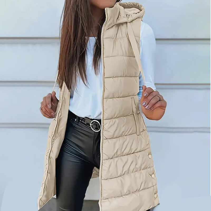 🎁💛Women’s Zip-Up Long Puffer Vest