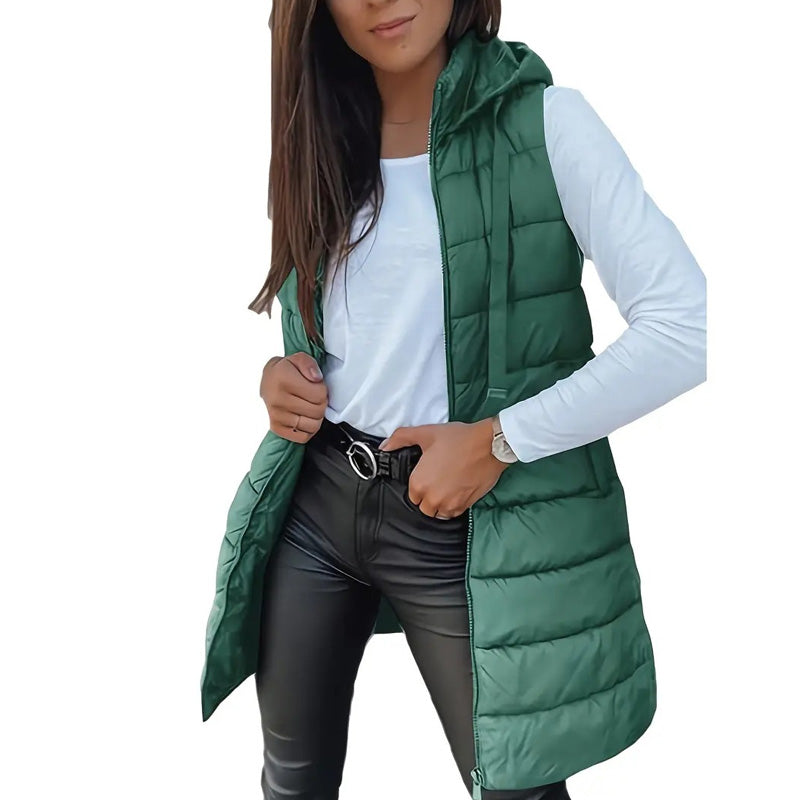 🎁💛Women’s Zip-Up Long Puffer Vest