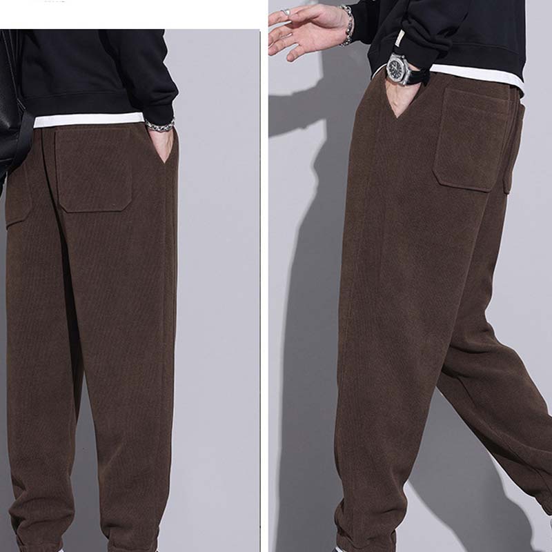 👖Tapered Drawstring Corduroy Pants with Pockets