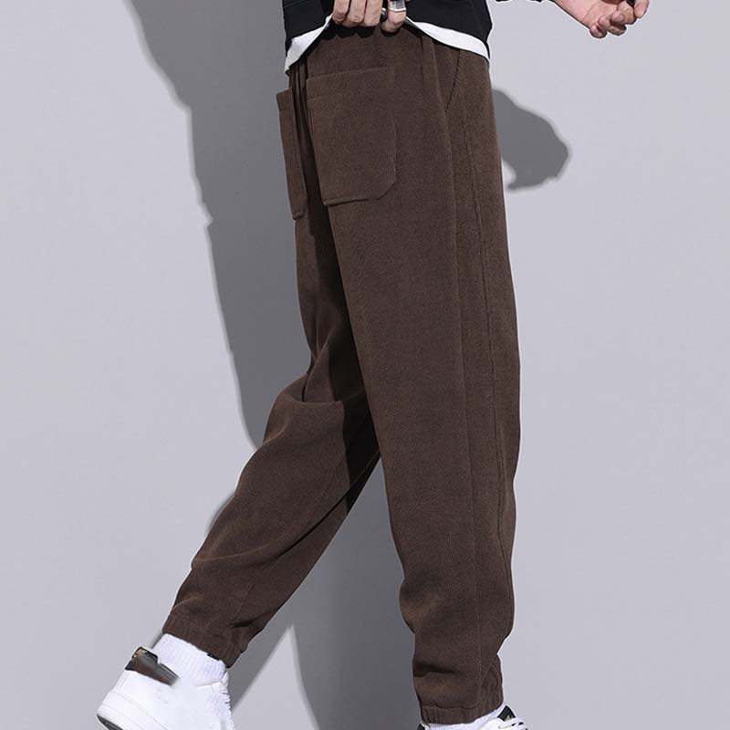 👖Tapered Drawstring Corduroy Pants with Pockets