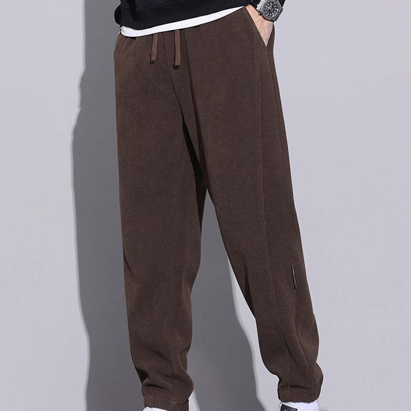 👖Tapered Drawstring Corduroy Pants with Pockets