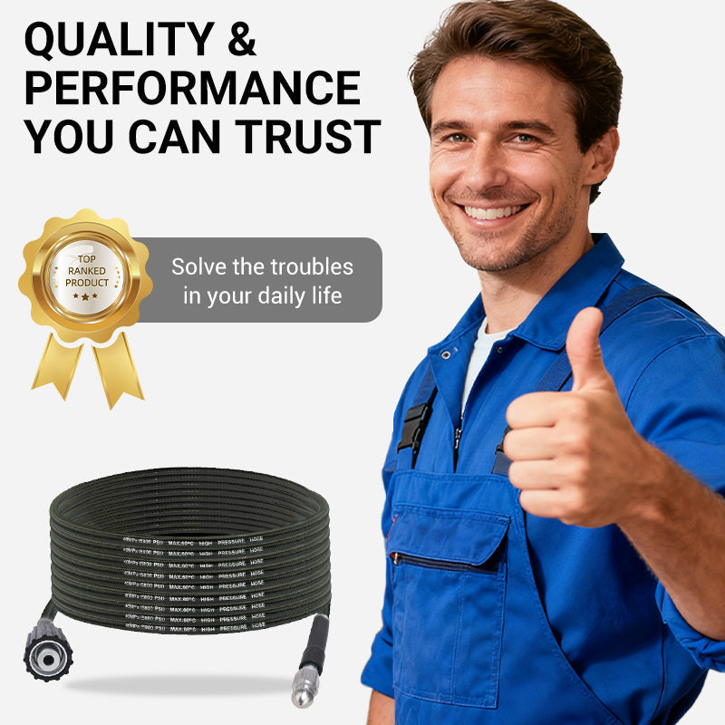 🚿⚡ High-Pressure Sewer Jetter Hose with Nozzle – Strong Pressure Cleaning, Flexible & Durable, Anti-Kink Design, Universal Compatibility for Pipeline & Sewer Unblocking 🛠️