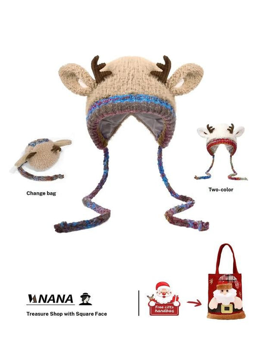 🦌Original design Festive Christmas Antler Hat🧶