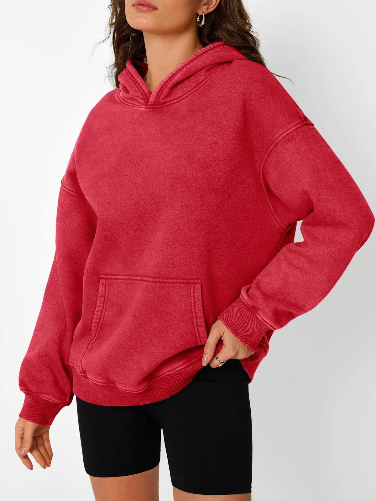 💥🎁Womens Acid Wash Hoodie Oversized Long Sleeve Fall Fashion Sweatshirts
