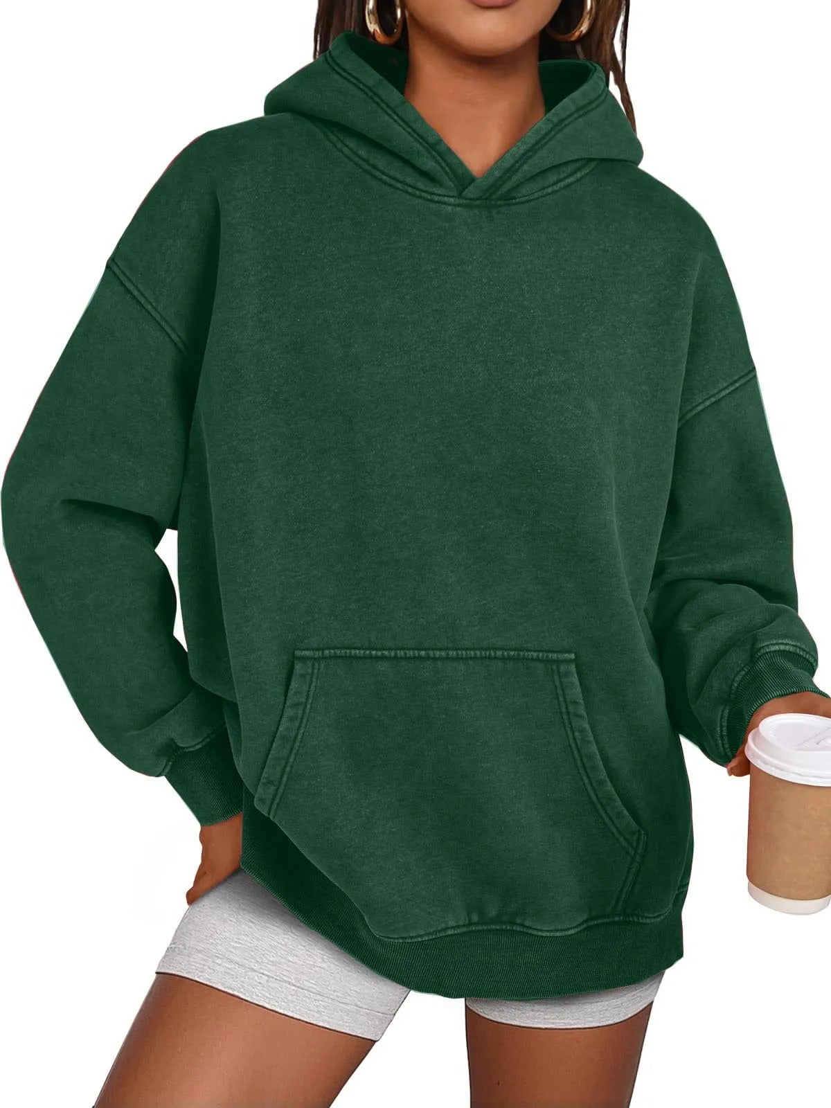 💥🎁Womens Acid Wash Hoodie Oversized Long Sleeve Fall Fashion Sweatshirts