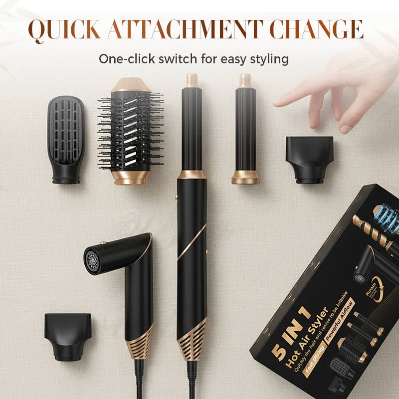 Shark FlexStyle Limited Edition 5-in-1 Air Styler & Hair Dryer | With FrizzFighter Finishing Tool, 32mm & 24mm Air Curlers, Oval Brush, Styling Concentrator, Alligator Clips & Storage Bag