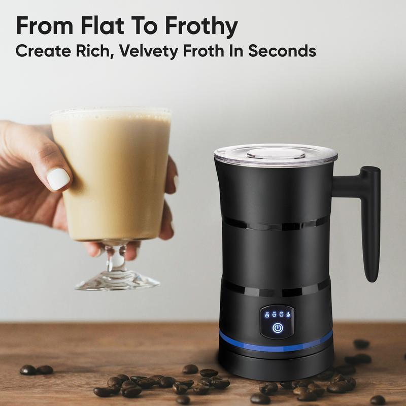 Professional Electric Milk Frother - Stainless Steel Automatic Foam Maker for Lattes, Cappuccinos & Hot Chocolate