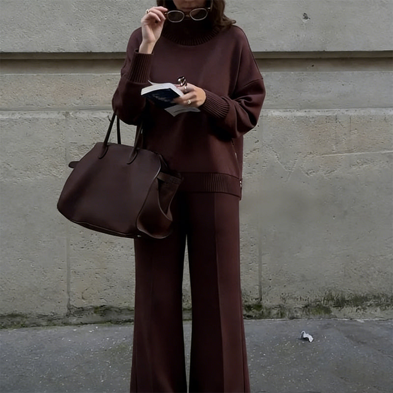 🔥High-Neck Side-Zip Sweatshirt & Pants Set