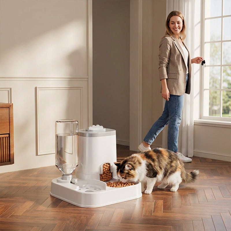 🔥2-in-1 Automatic Pet Feeder & Water Dispenser
