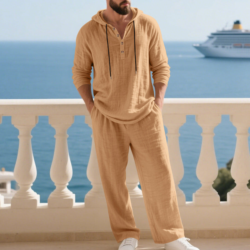 📢Men's Hooded Casual Loose Top & Pants 2-Piece Set