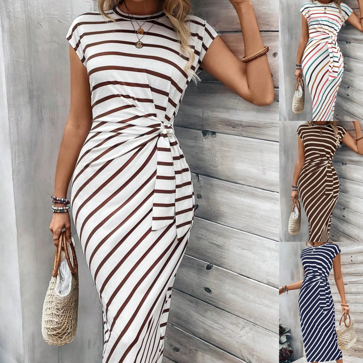 🔥💕Women's Elegant Tie Waist Dress