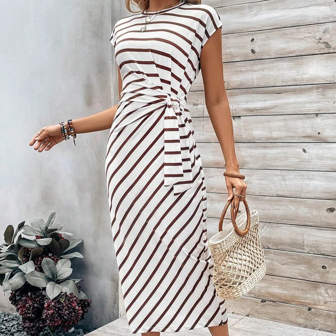 🔥💕Women's Elegant Tie Waist Dress