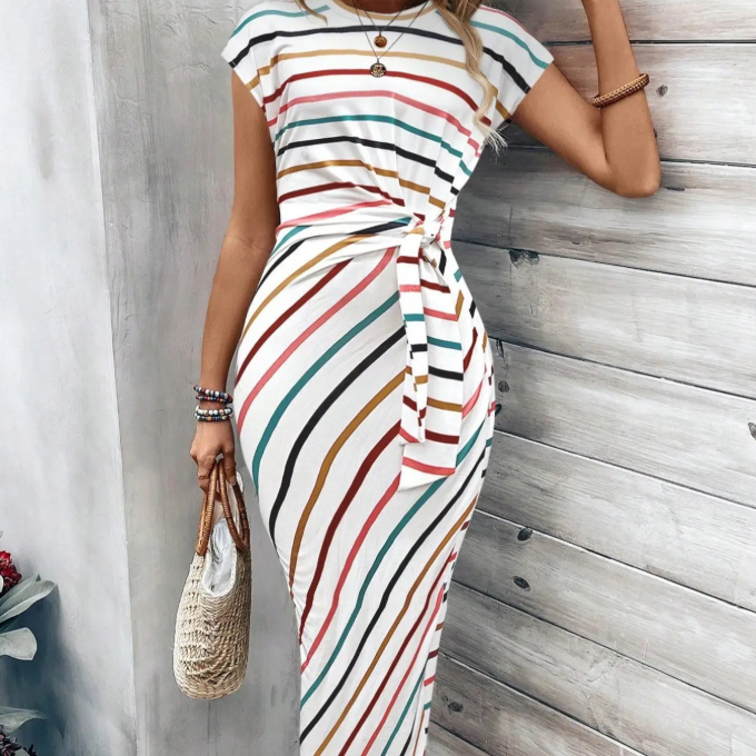 🔥💕Women's Elegant Tie Waist Dress