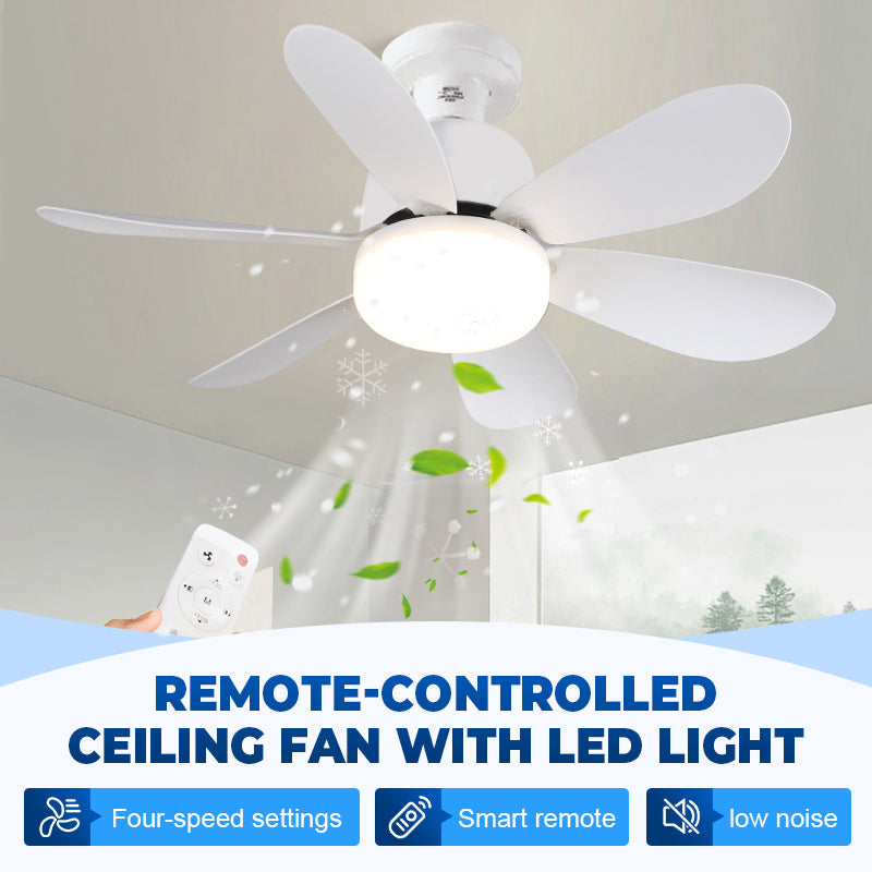 💡🌬️ 2-in-1 Remote-Controlled Ceiling Fan with LED Light – Energy-Efficient, Quiet Motor & Perfect for Home Comfort 🏠