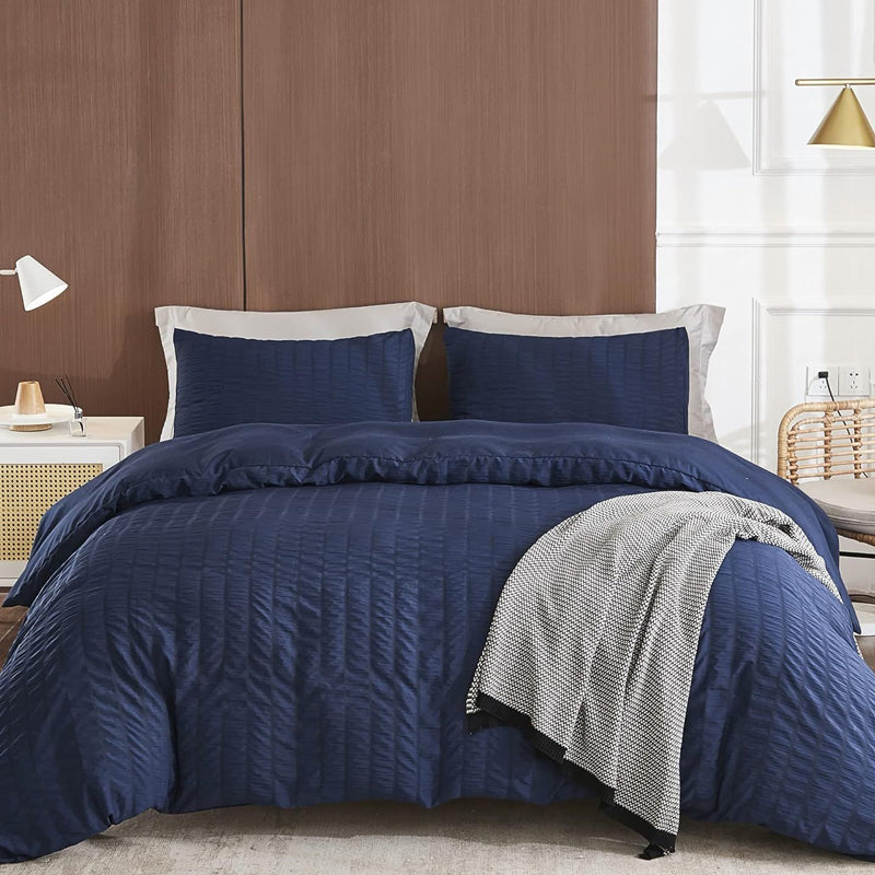 🛏️ 50% OFF NOW! ✨ Luxury Seersucker Textured Bedding 4-Piece Set – Cool, Stylish & Perfect for All Seasons 🛌