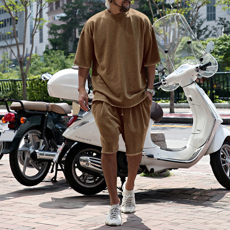 🩳 Men's Casual Sleeveless Sports Set – Moisture-Wicking, Loose Fit & Breathable ☀️