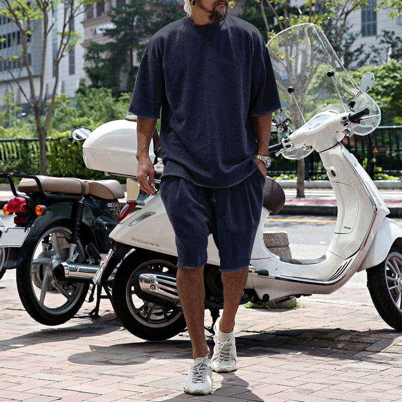 🩳 Men's Casual Sleeveless Sports Set – Moisture-Wicking, Loose Fit & Breathable ☀️