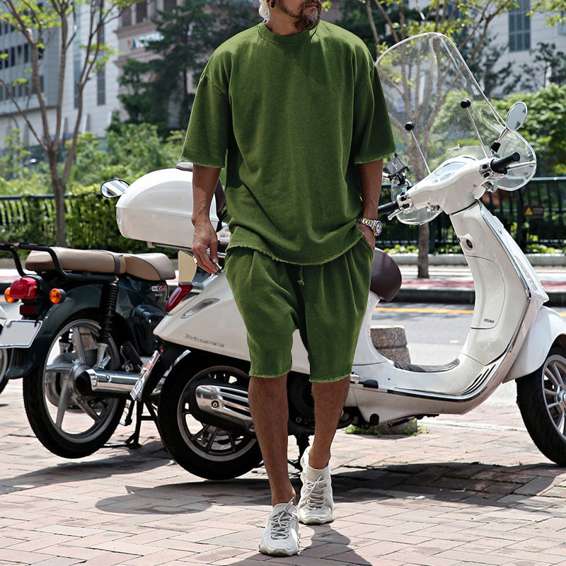 🩳 Men's Casual Sleeveless Sports Set – Moisture-Wicking, Loose Fit & Breathable ☀️