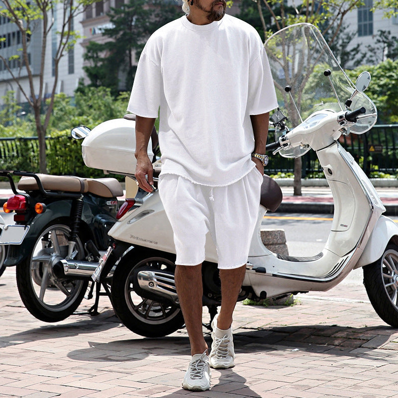 🩳 Men's Casual Sleeveless Sports Set – Moisture-Wicking, Loose Fit & Breathable ☀️