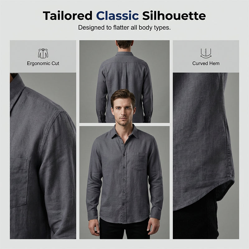 Men's Casual Breathable Long Sleeve Top