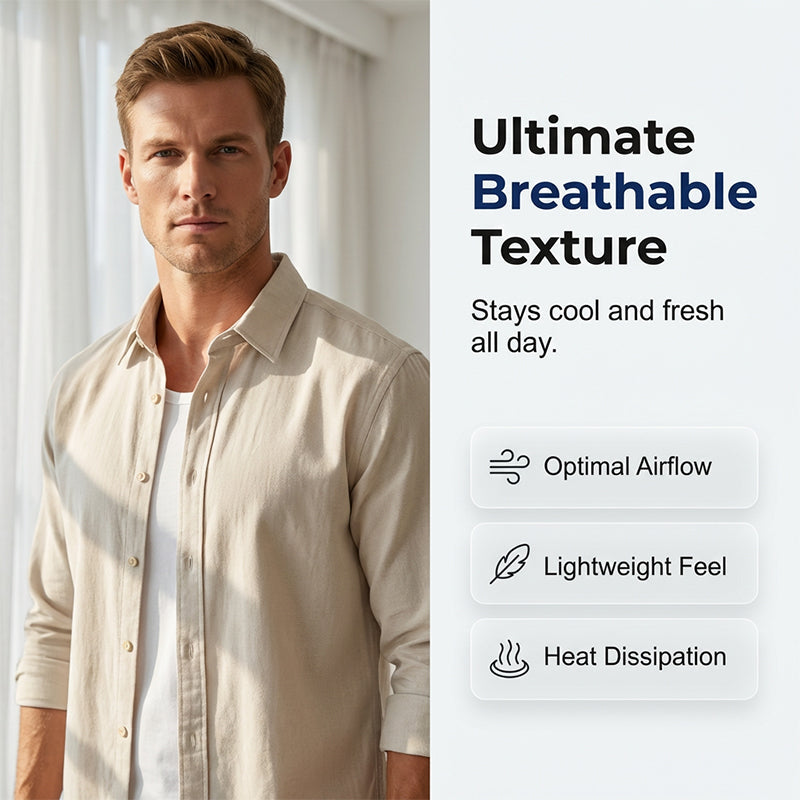 Men's Casual Breathable Long Sleeve Top