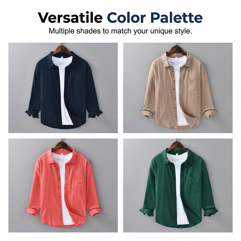 Men's Casual Breathable Long Sleeve Top
