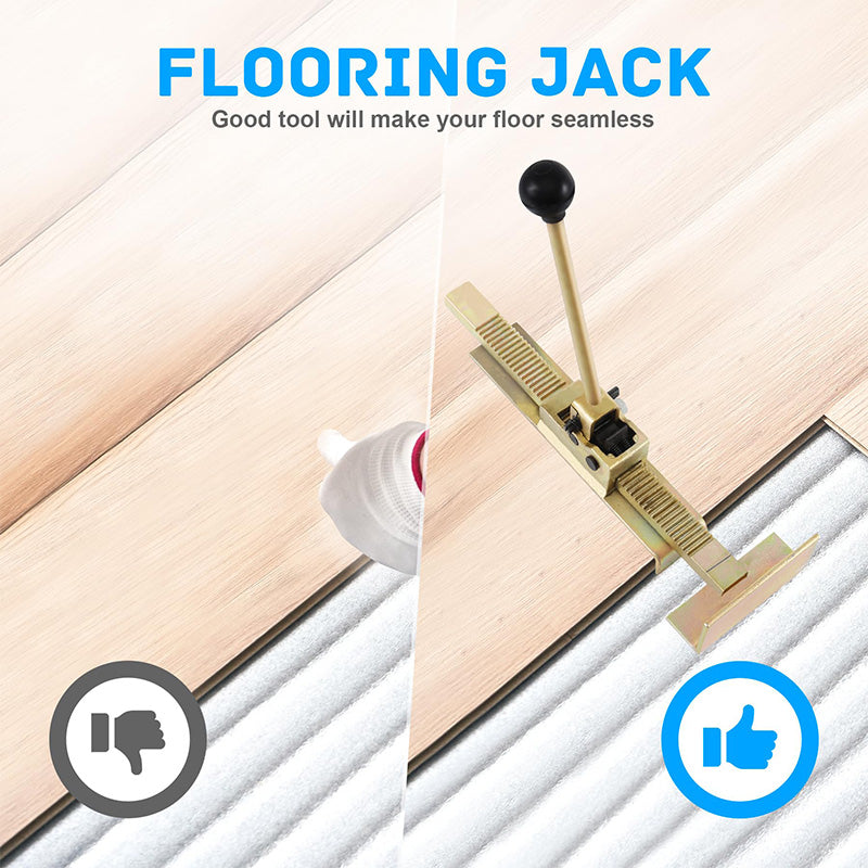 🔧 Professional Ratcheting Hardwood Plank Jack: Effortless Alignment, Precision Pressure, Ergonomic Grip for Tight Spaces