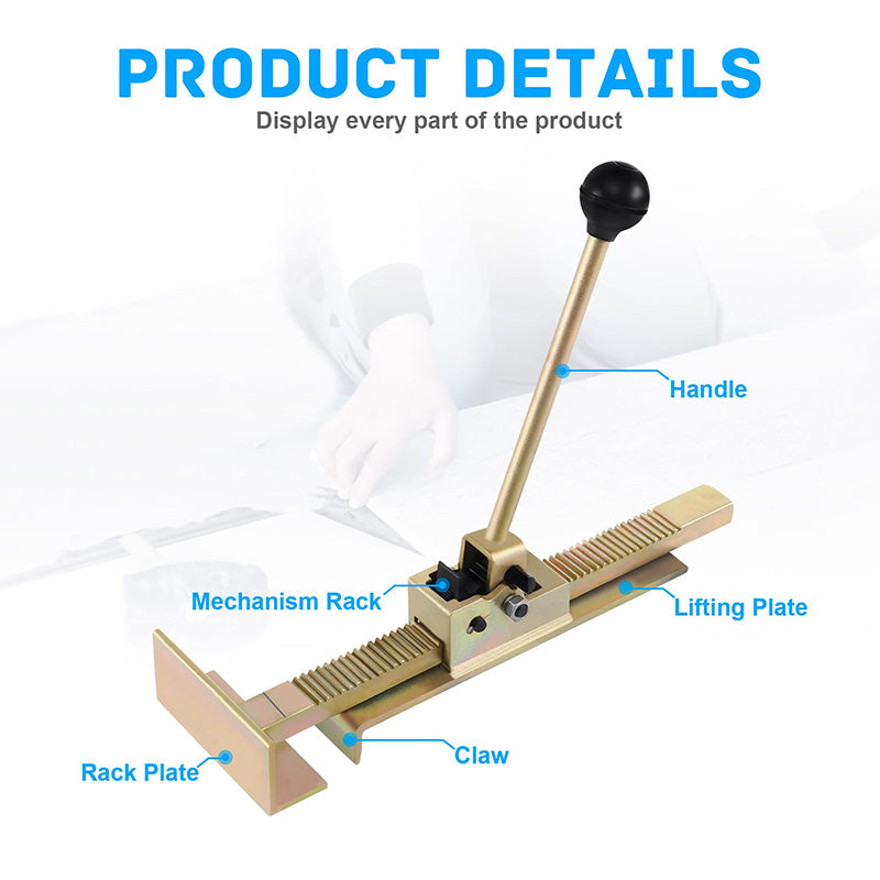 🔧 Professional Ratcheting Hardwood Plank Jack: Effortless Alignment, Precision Pressure, Ergonomic Grip for Tight Spaces