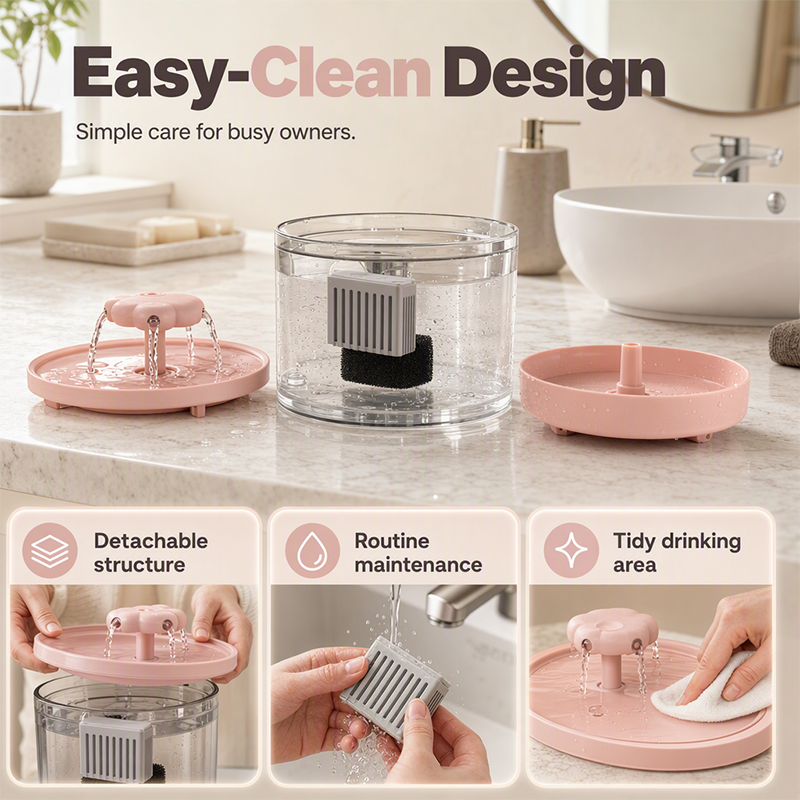 🐱 Automatic Pet Water Fountain: 1500ml, Multi-Layer Filtration, Whisper-Quiet, Easy-Clean