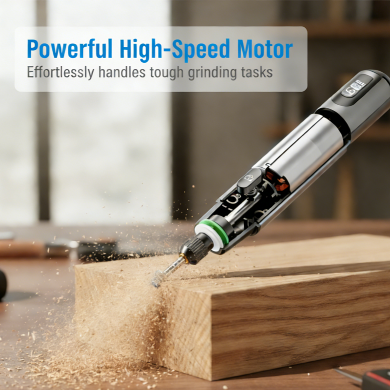 🔧 Rotary Grinding Pen: 6-Speed, 16,000 RPM, Forward/Reverse, Use While Charging, Digital Display