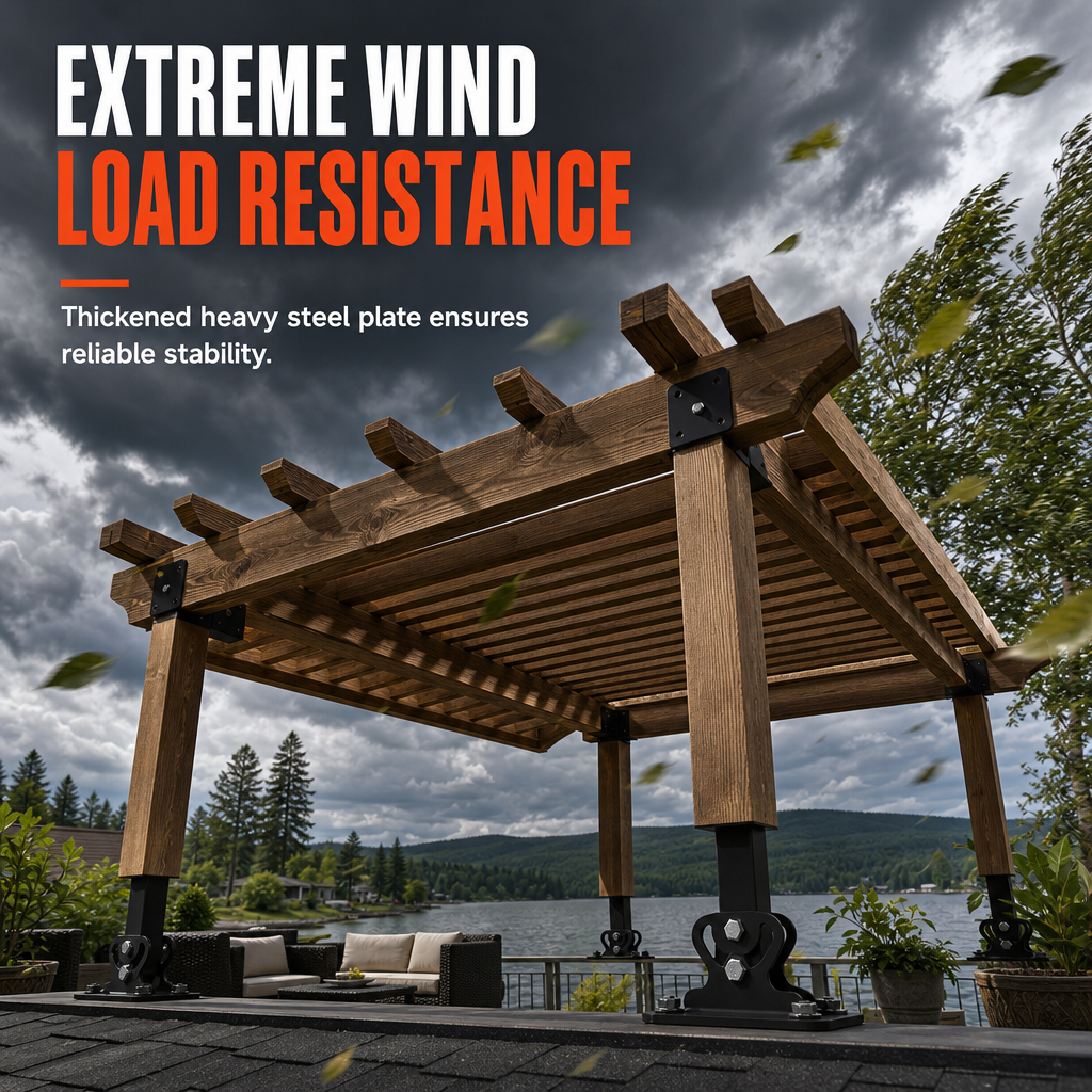 🏠 Heavy-Duty Roof Mounting Bracket: Adjustable Slope, Steel