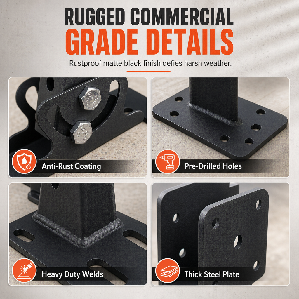 🏠 Heavy-Duty Roof Mounting Bracket: Adjustable Slope, Steel