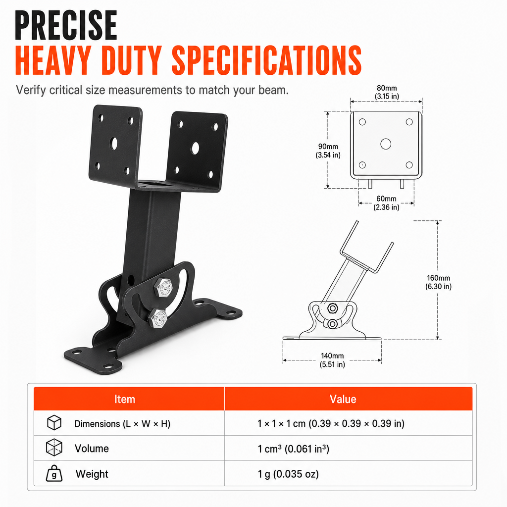 🏠 Heavy-Duty Roof Mounting Bracket: Adjustable Slope, Steel