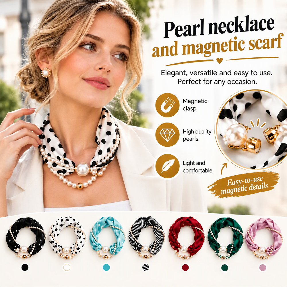🧣 Pearl Scarf Necklace: Elegant Finishing Touch, Multi-Color, for Casual & Occasion Wear