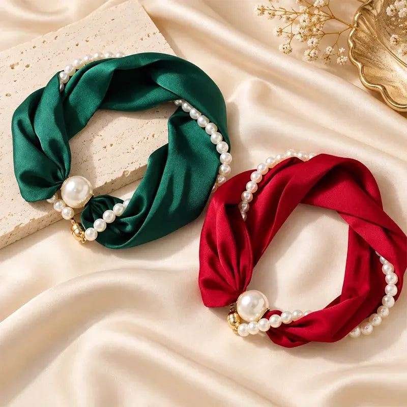 🧣 Pearl Scarf Necklace: Elegant Finishing Touch, Multi-Color, for Casual & Occasion Wear