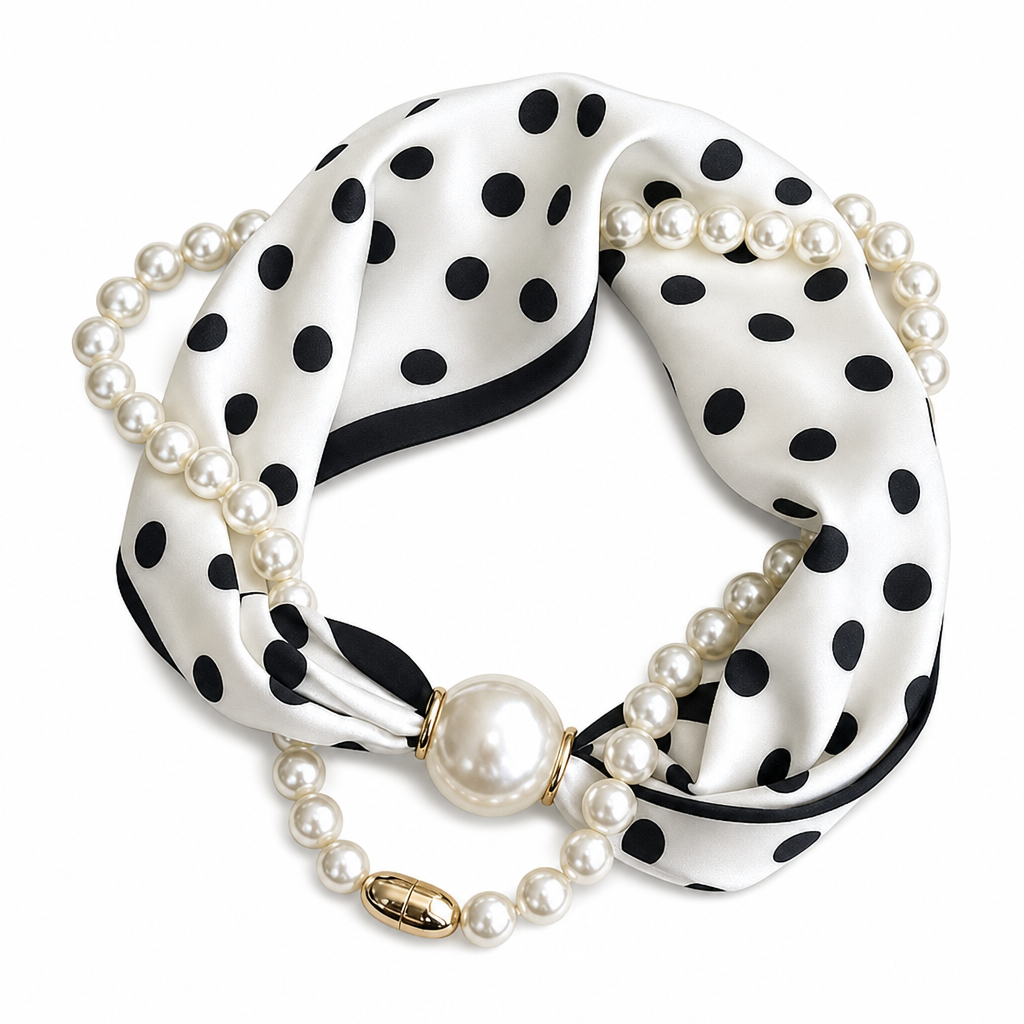 🧣 Pearl Scarf Necklace: Elegant Finishing Touch, Multi-Color, for Casual & Occasion Wear