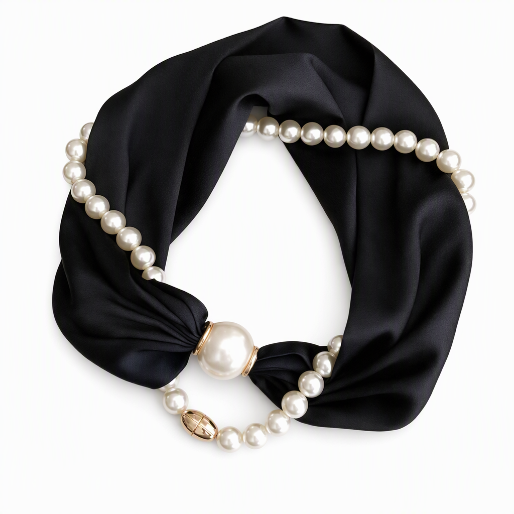 🧣 Pearl Scarf Necklace: Elegant Finishing Touch, Multi-Color, for Casual & Occasion Wear