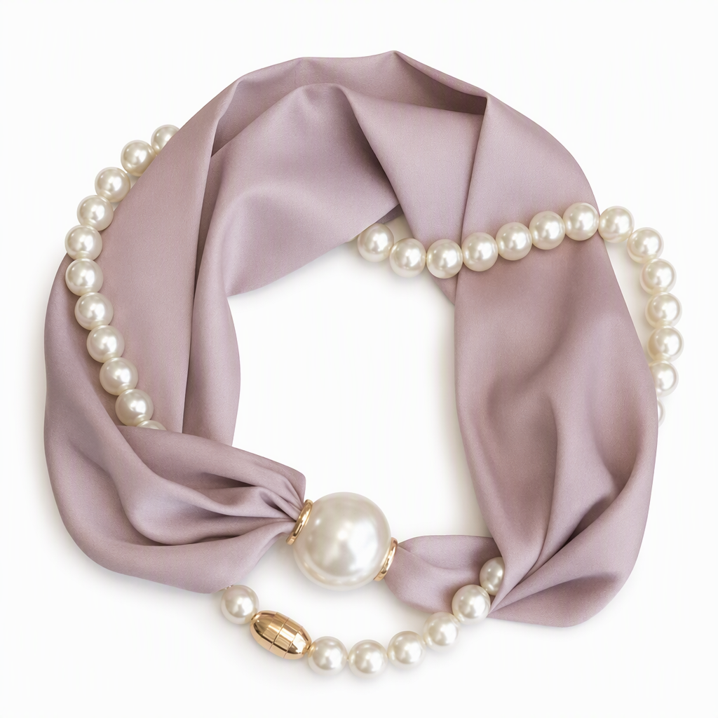 🧣 Pearl Scarf Necklace: Elegant Finishing Touch, Multi-Color, for Casual & Occasion Wear