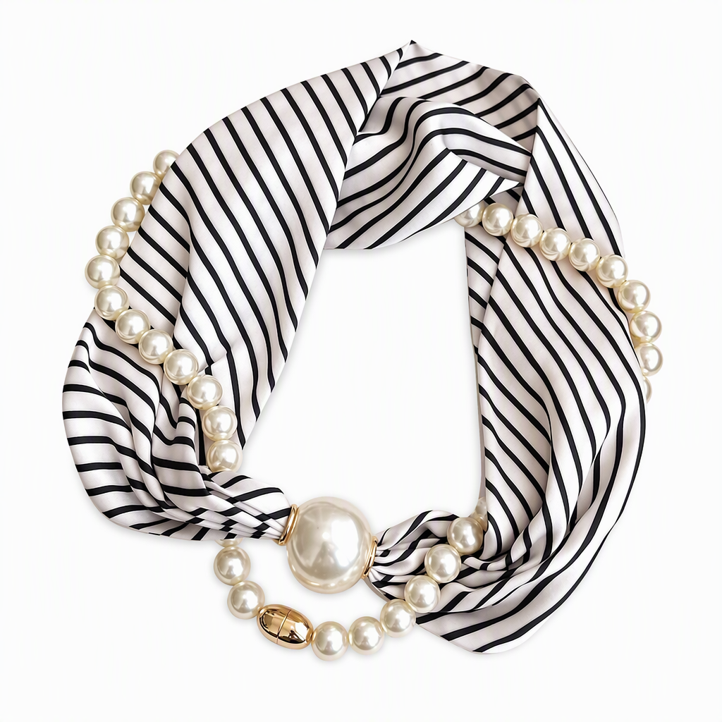 🧣 Pearl Scarf Necklace: Elegant Finishing Touch, Multi-Color, for Casual & Occasion Wear