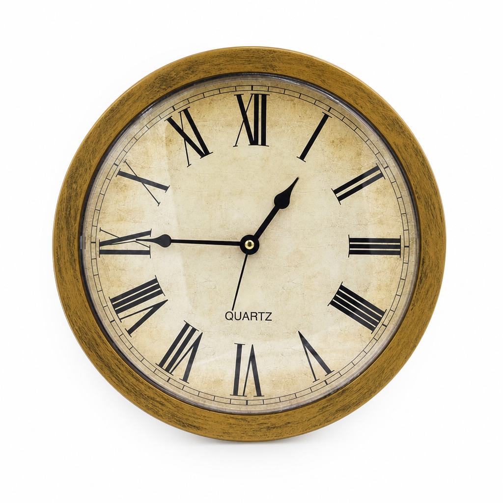 ✨ Vintage Wall Clock with Hidden Safe: 3 Shelves, Magnetic Latch, Quartz Movement