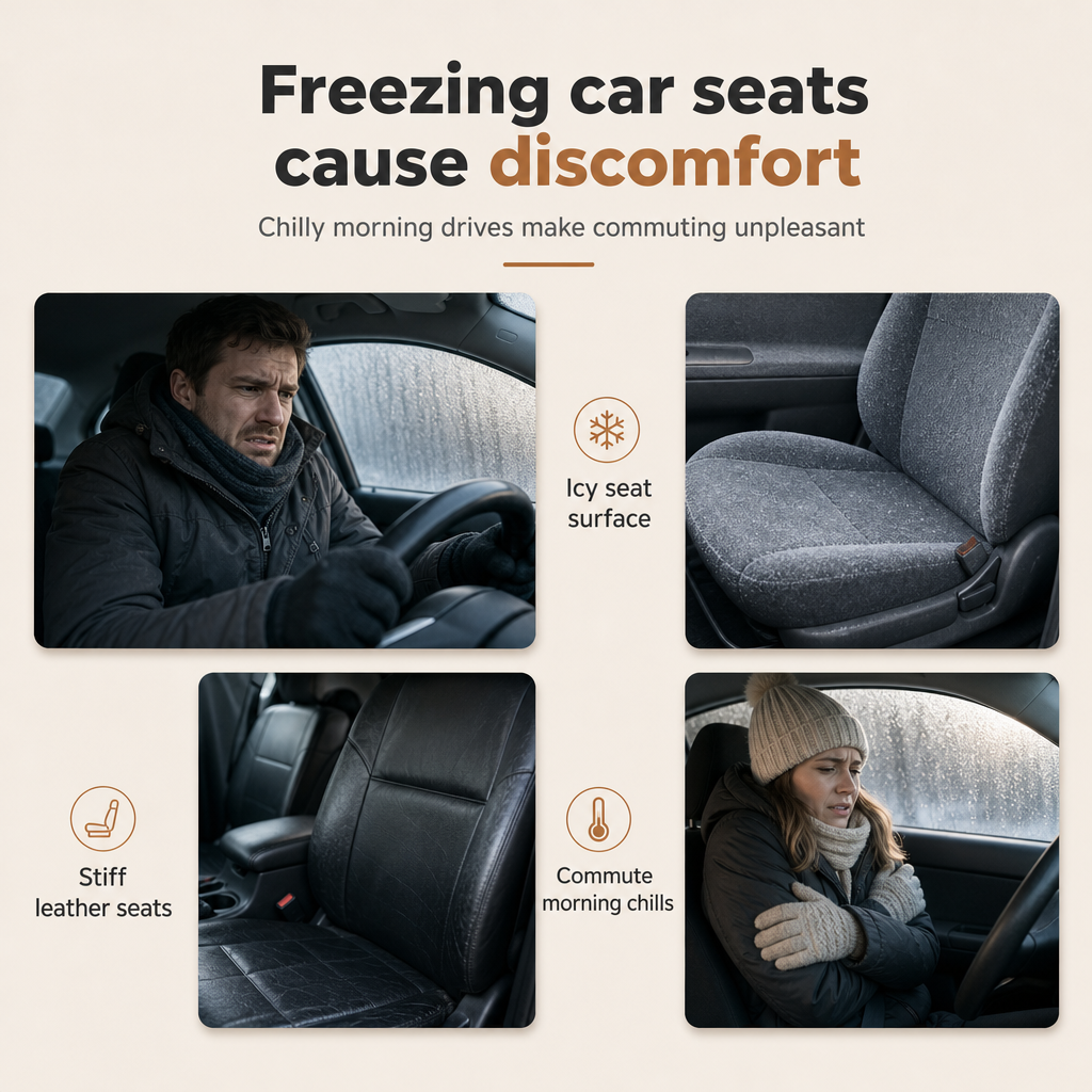 🚗 Plush Car Seat Cover: Winter Warm, Universal Fit, Soft & Non-Slip