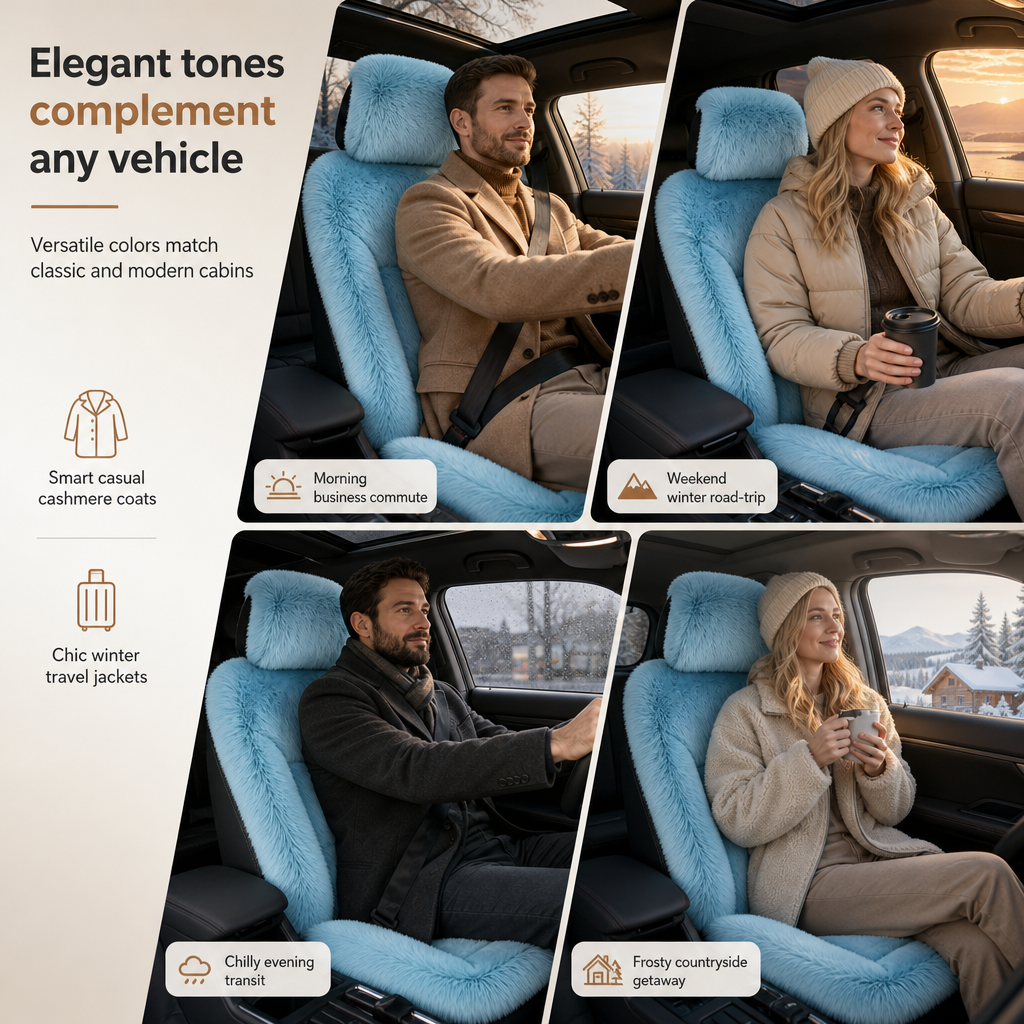 🚗 Plush Car Seat Cover: Winter Warm, Universal Fit, Soft & Non-Slip