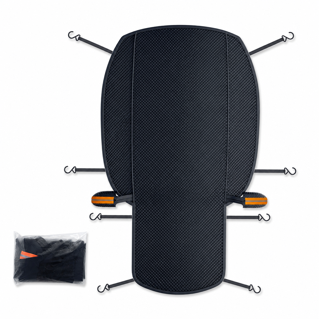 ❄️ Car Windshield Snow Cover: Thick Oxford, Side Window Coverage, Reflective Strips