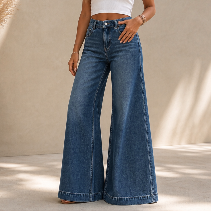 High-Rise Extra-Wide-Leg Jeans