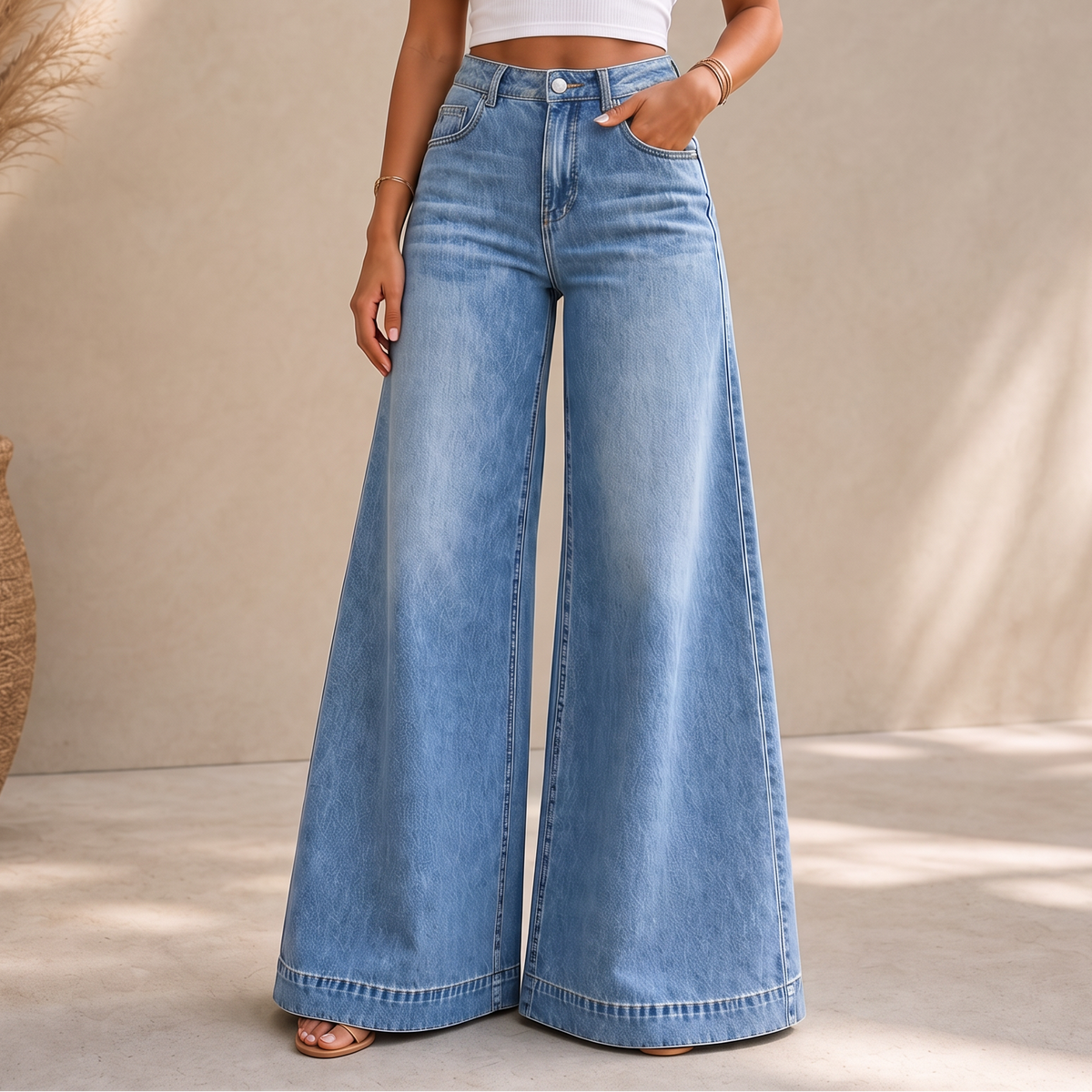 High-Rise Extra-Wide-Leg Jeans