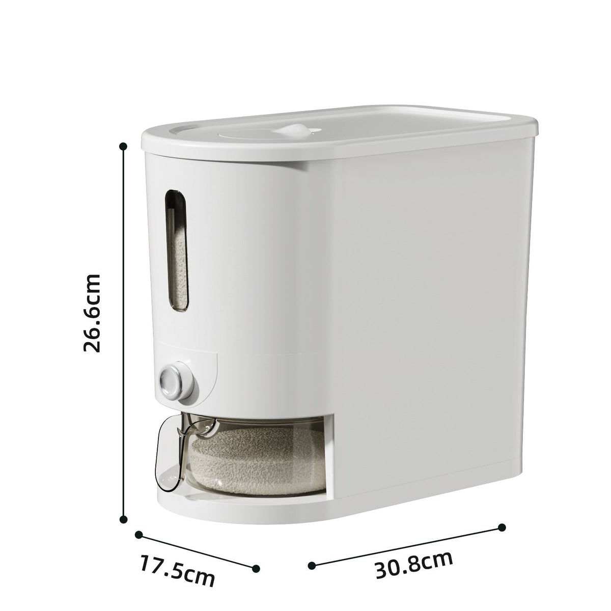 🍚 One-Touch Rice Dispenser: Airtight Seal, Measured Portions, Pest-Proof Storage