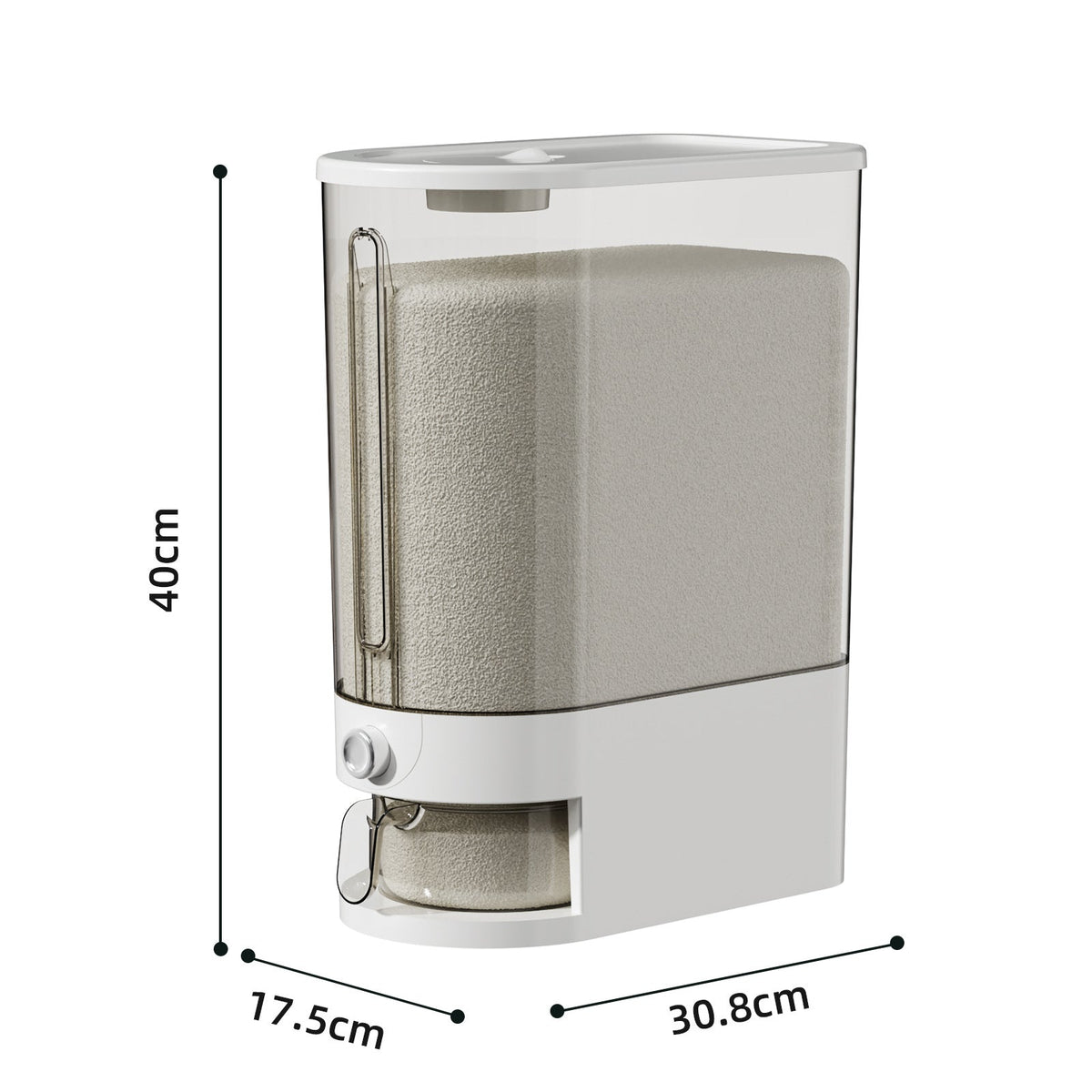 🍚 One-Touch Rice Dispenser: Airtight Seal, Measured Portions, Pest-Proof Storage